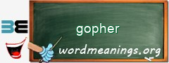 WordMeaning blackboard for gopher